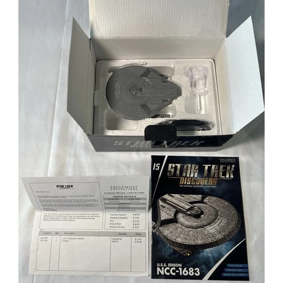 Eaglemoss Star Trek Discovery USS Edison NCC-1683 Ship Replica UFP Starship New - Picture 6 of 8
